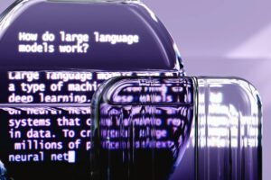 Text spelling out information about AI and large language models.